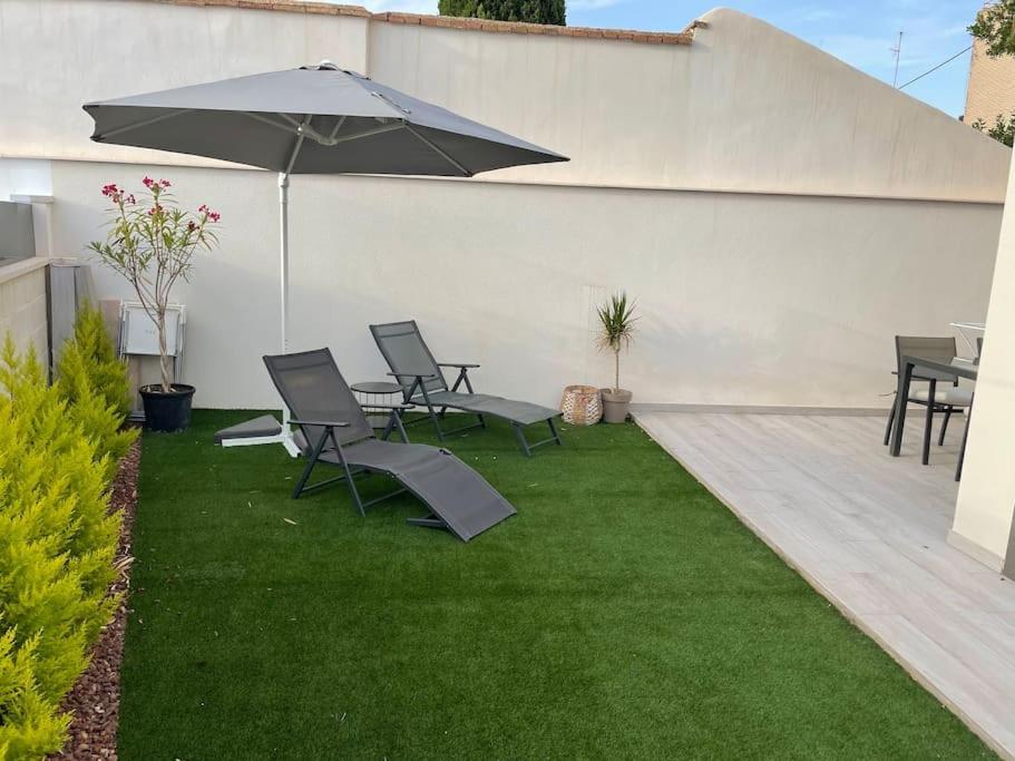 Beach Bungalow With Swiming Pool And Long Terrace San Javier Exterior foto